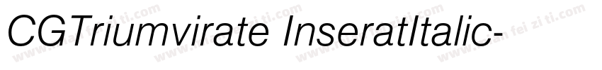 CGTriumvirate InseratItalic字体转换